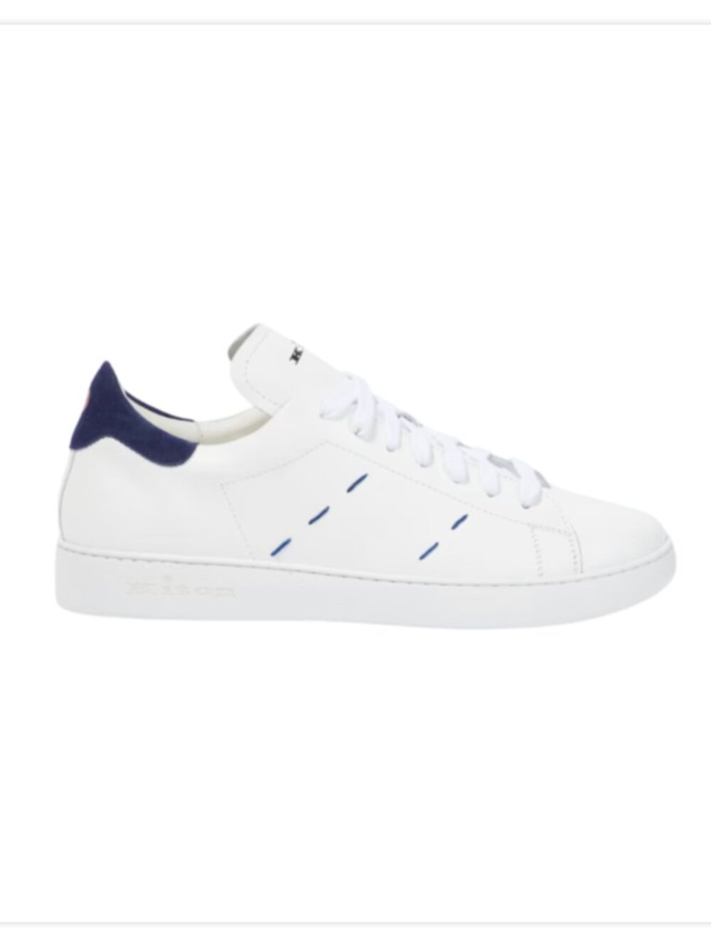 NEW Kiton Stitched Low Top Lace Up Sneakers Trainers Mens 12 White Leather 46